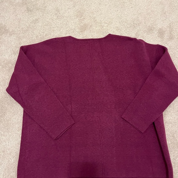 Lush Raspberry V-Neck Sweater - Picture 5 of 6
